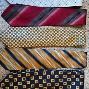 Elegant Men's Tie Collection - Assorted Colors. 100% silk.